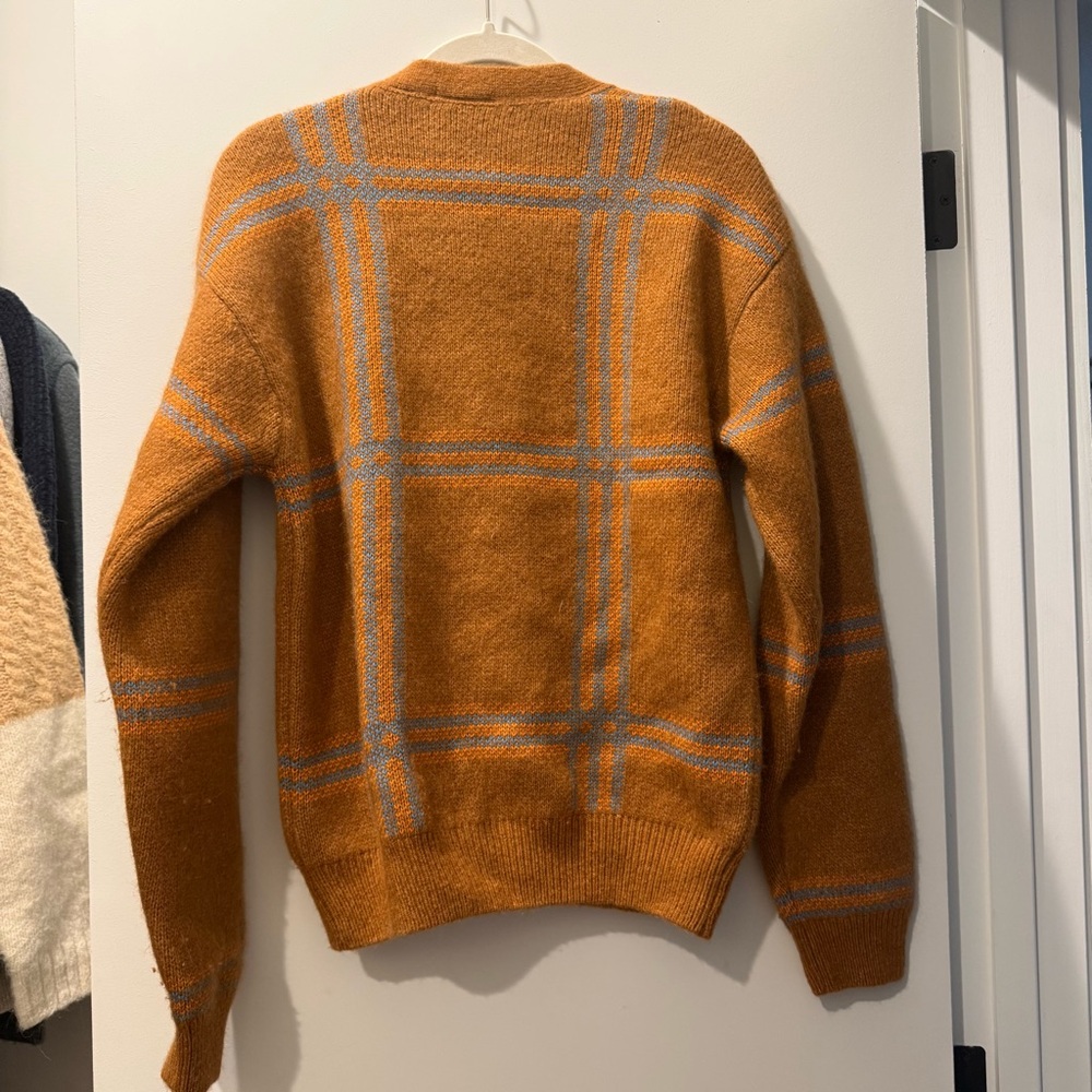 Lacoste Unisex Tartan Pattern Wool Cardigan - Picture 4 of 4